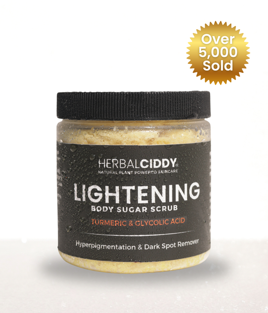 LIGHTENING TURMERIC BODY SCRUB – HYPERPIGMENTATION REMOVER WITH GLYCOLIC ACID