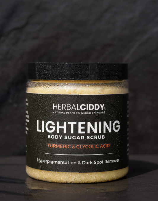 LIGHTENING TURMERIC BODY SCRUB – HYPERPIGMENTATION REMOVER WITH GLYCOLIC ACID