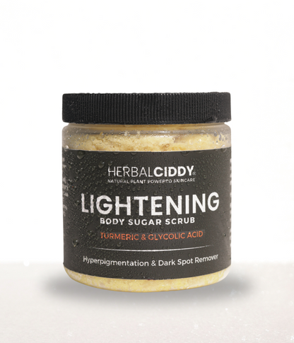 LIGHTENING TURMERIC BODY SCRUB – HYPERPIGMENTATION REMOVER WITH GLYCOLIC ACID