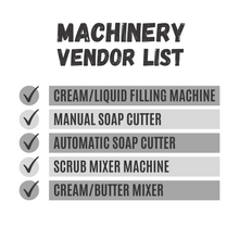 Load image into Gallery viewer, MACHINERY VENDOR LIST
